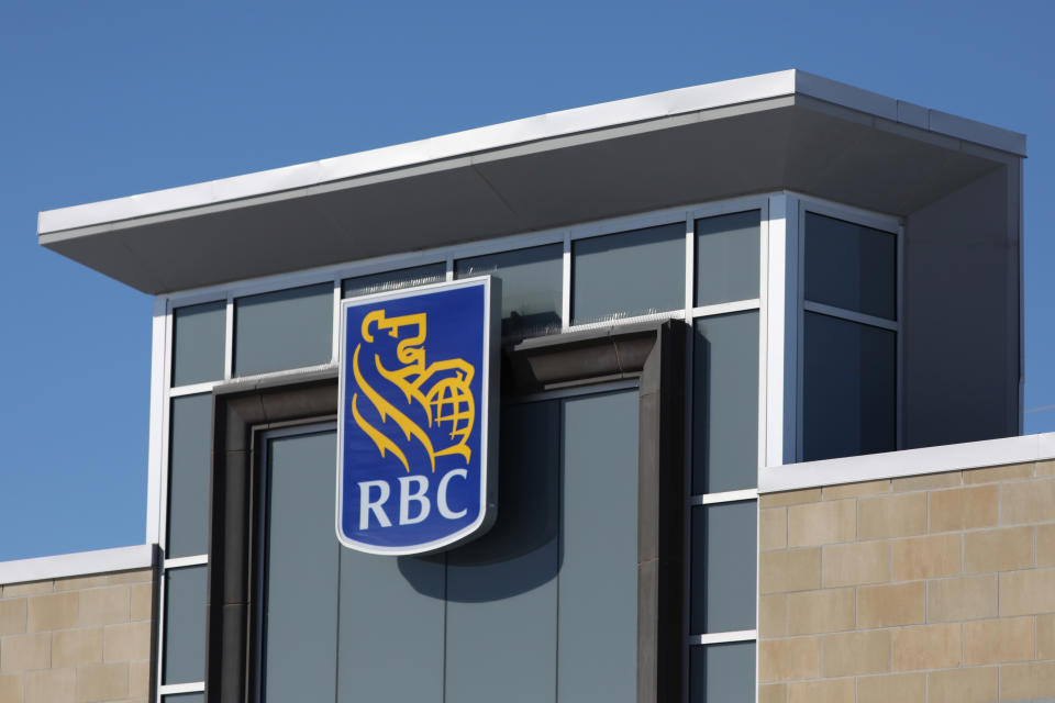 The Royal Bank of Canada (RBC) logo is seen outside of a branch in Ottawa, Ontario, Canada, February 14, 2019. REUTERS/Chris Wattie