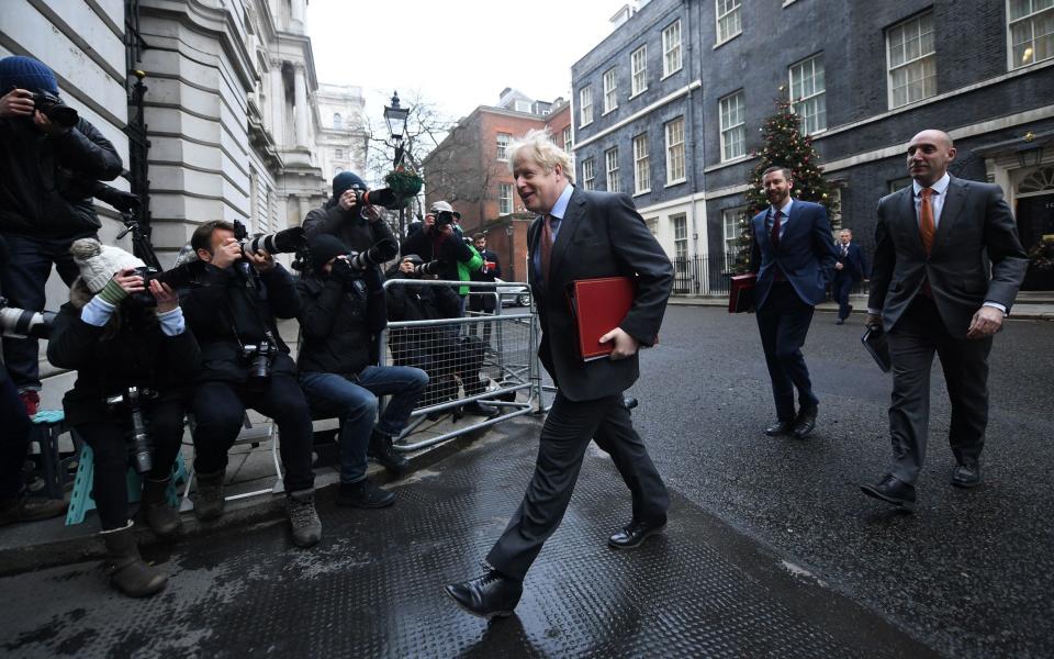 Boris Johnson departs Downing Street with new Chief of Staff Dan Rosenfield (right) - ANDY RAIN/EPA-EFE/Shutterstock 