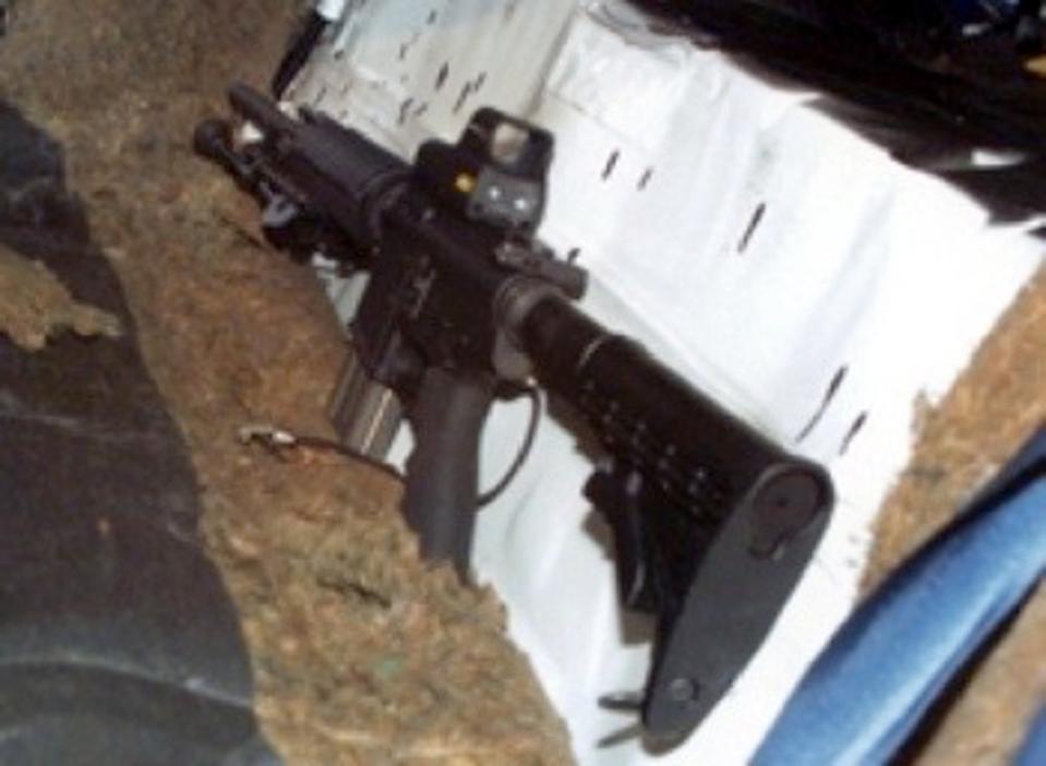 The rifle found inside the suspects’ car (FBI)