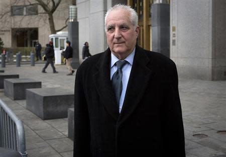 Daniel Bonventre, former back-office director for Bernard L. Madoff Investment Securities LLC, exits Manhattan Federal Courthouse in the Manhattan Borough of New York February 24, 2014. REUTERS/Carlo Allegri