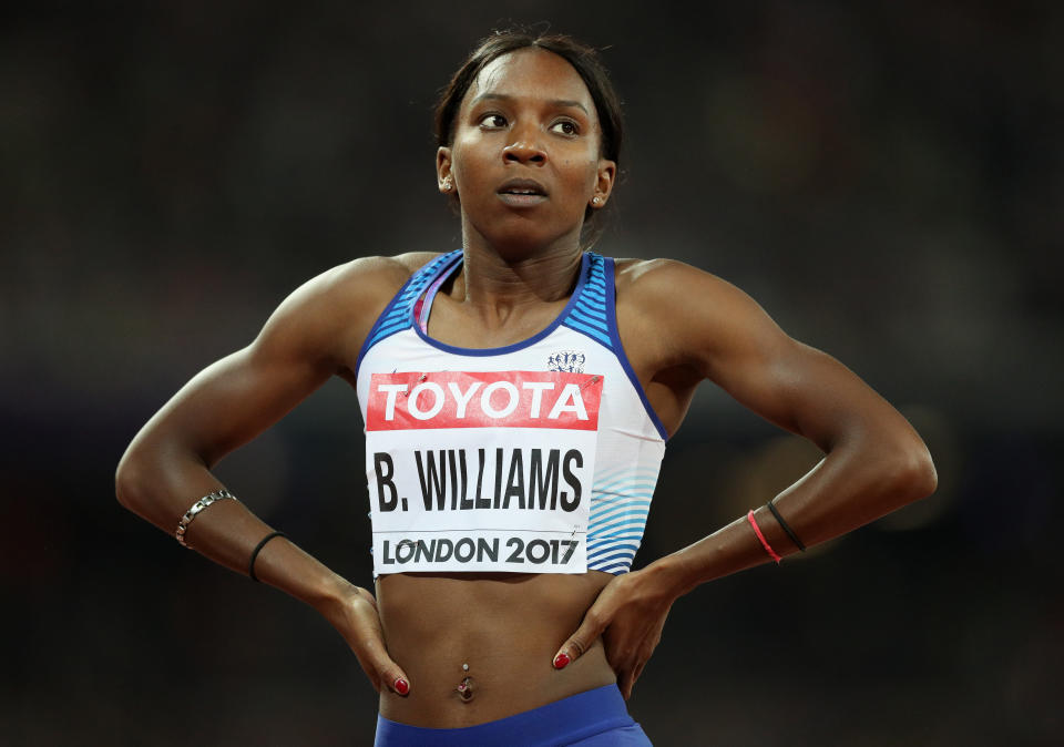 File photo dated 10/18/17 of Great Britain's Bianca Williams. The Pretenders star Chrissie Hynde has accused the Metropolitan Police of being "out of touch" after a video of a stop and search involving athlete Bianca Williams was posted online.