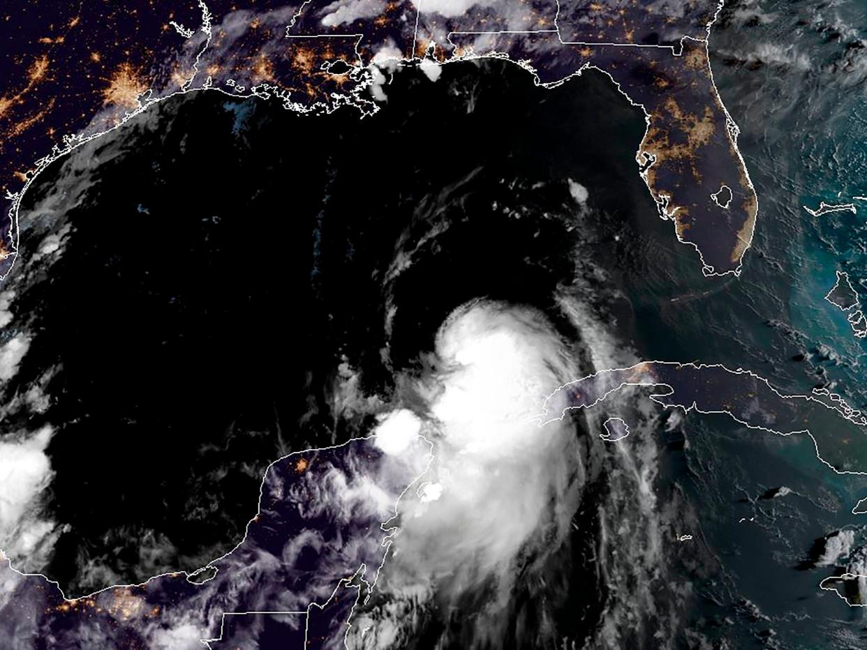 Tropical Storm Laura pounded Cuba with heavy rains on 24 August 2020: (RAMMB/NOAA/NESDIS/AFP via Getty)