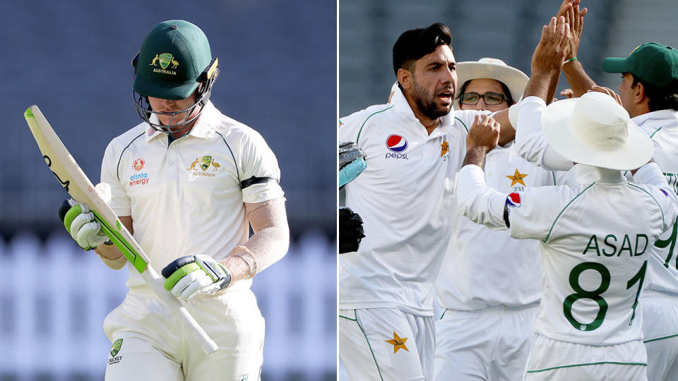 Pakistan ripped through Australia A's batting attack in Perth.