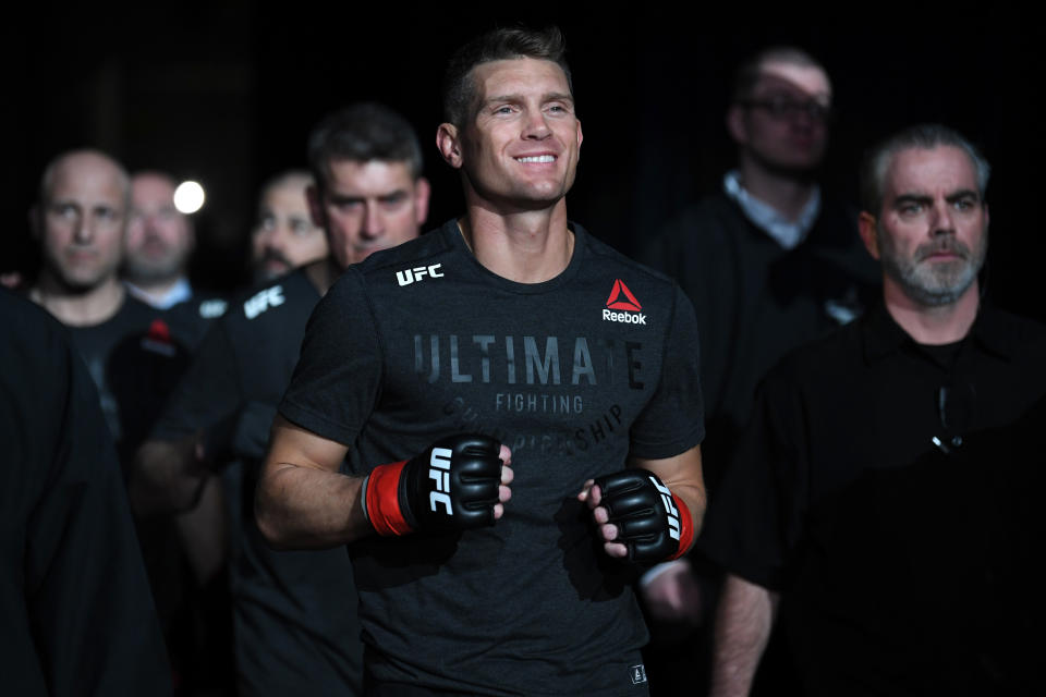 NASHVILLE, TENNESSEE - MARCH 23:  Stephen Thompson walks to the Octagon prior to his welterweight bout against Anthony Pettis during the UFC Fight Night event at Bridgestone Arena on March 23, 2019 in Nashville, Tennessee. (Photo by Jeff Bottari/Zuffa LLC/Zuffa LLC via Getty Images)