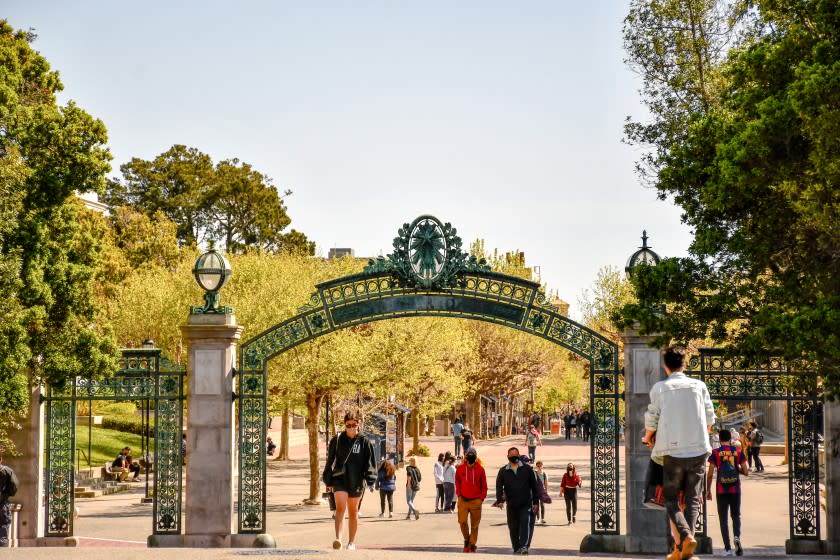 UC Berkeley, a.k.a. Cal, was officially closed to the public when we visited, but dozens of students and others were on hand throughout the campus.