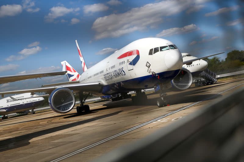 FILE PHOTO: British Airways planes are seen at the Heathrow Airport in London