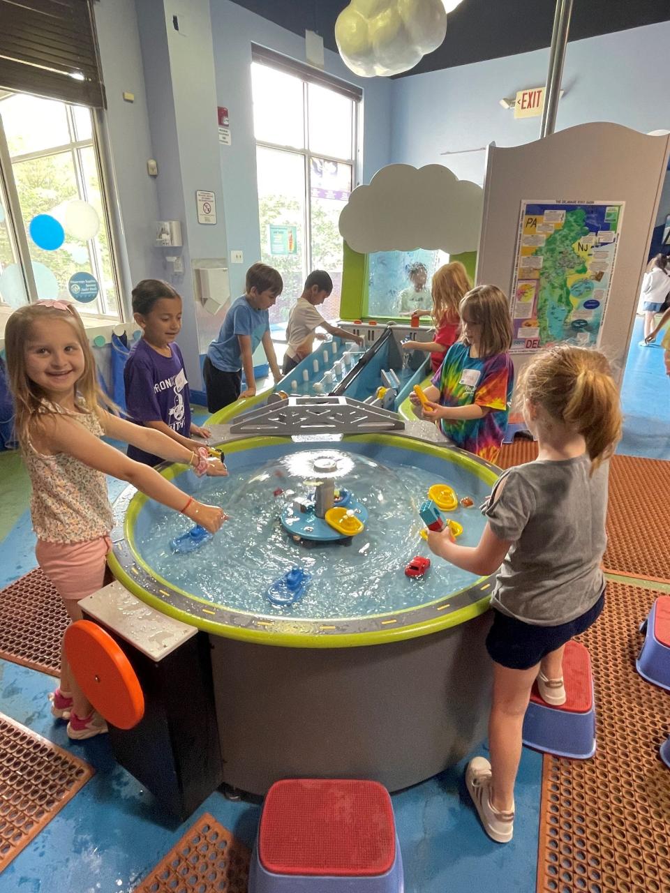 Children play in the new Waterways exhibit at the Bucks County Children's Museum in New Hope.