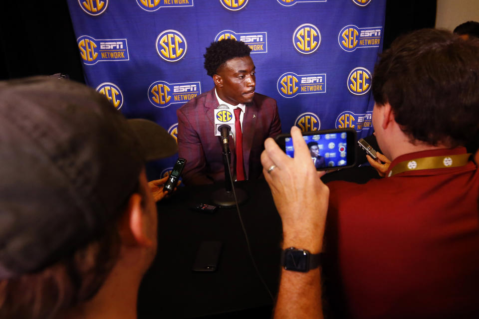 Dylan Moses led Alabama in tackles in 2018. (AP Photo/Butch Dill)