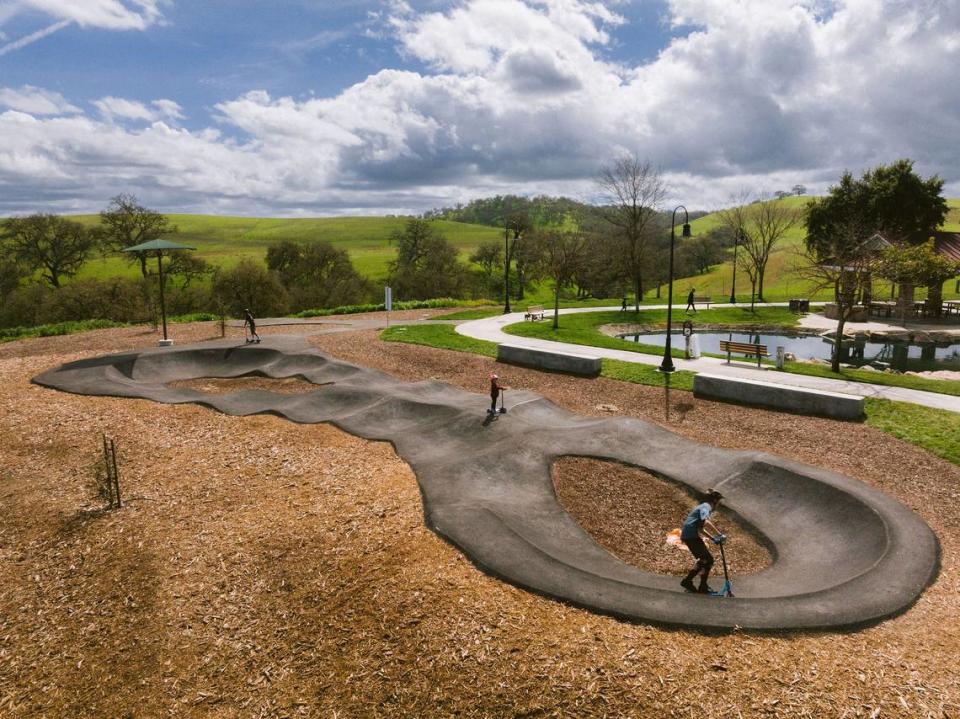 The city of Paso Robles and Paso Robles REC Foundation will host a grand opening celebration for the new Barney Schwartz Park Pump Track on April 27 at 10 a.m. The tracks consist of looping asphalt trails with banked turns and rhythmically rolling paths, which are meant to be ridden without pedaling.