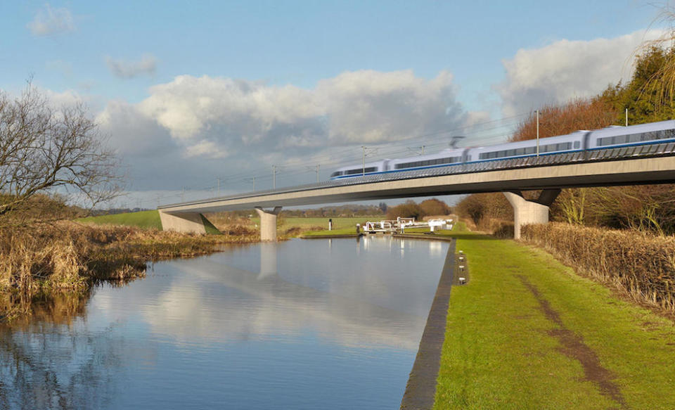 The Birmingham and Fazeley viaduct, part of the proposed route for the HS2 high speed rail scheme (Picture: PA)