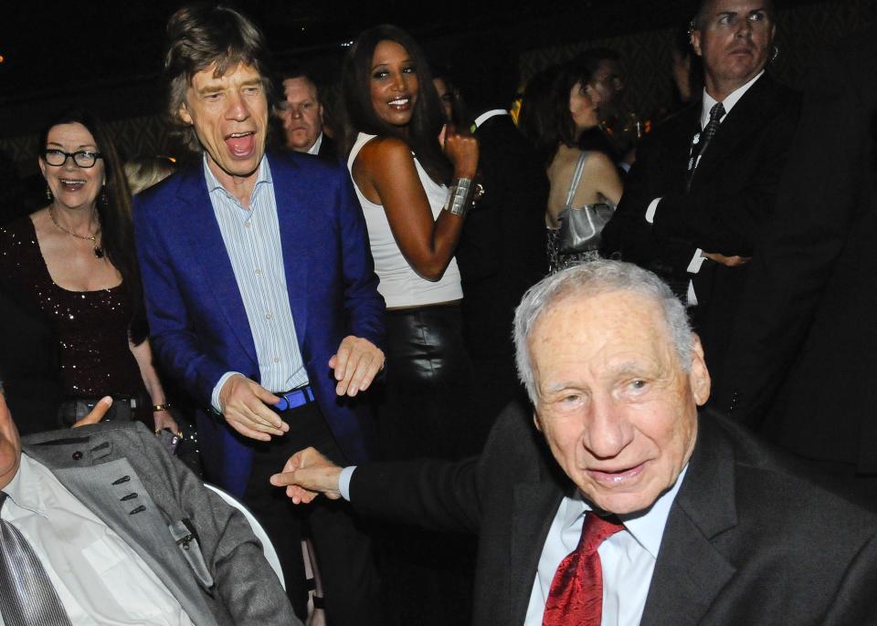 Mick Jagger meets Mel Brooks at the 65th Primetime Emmy Awards HBO after party in West Hollywood