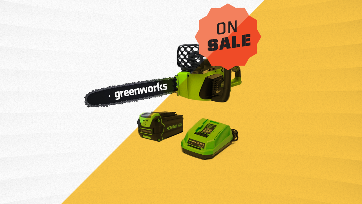 greenworks 40 volt 16 inch cordless electric chainsaw
