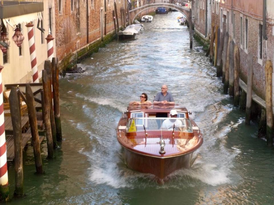 Water taxi in Venice, Italy