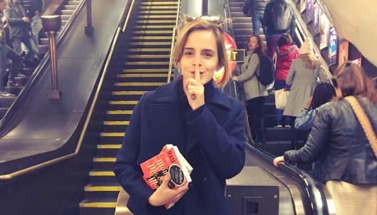 Emma Watson has been hiding books for you to find in the London subway