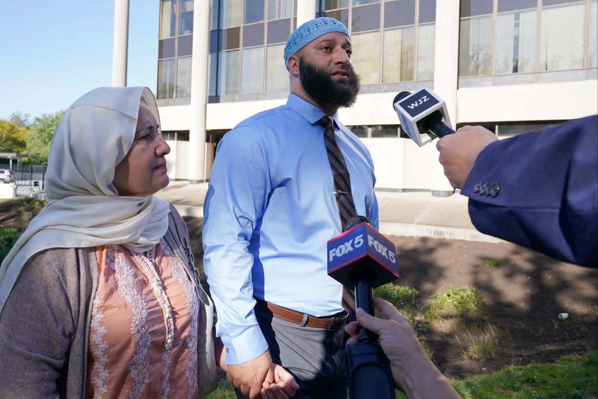 Adnan Syed and his mother Shamim Rahman (AP)