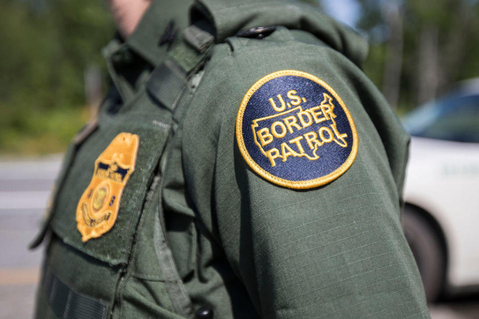 A patch on the uniform of a U.S. Border Patrol agent at a highway checkpoint on Aug. 1, 2018, in West Enfield, Maine. / Credit: Scott Eisen/Getty Images