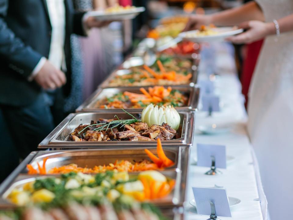 Buffet at a wedding