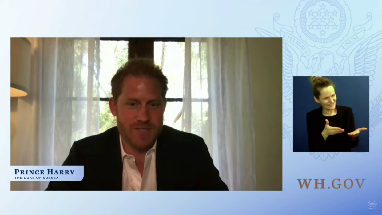 Prince Harry speaks at a ‘Virtual Event to Honor Warrior Games Athletes' (YouTube)