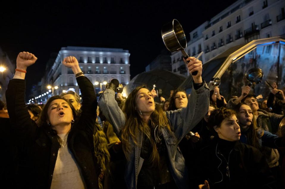 madrid women's day protest