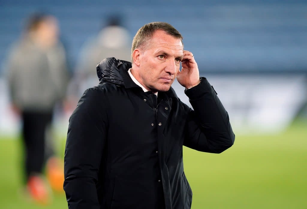 Brendan Rodgers wants all Leicester’s focus to be on Tottenham this weekend (Mike Egerton/PA) (PA Wire)