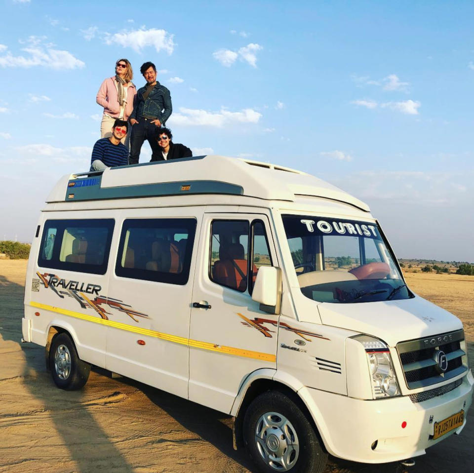 <p>Local actor Adrian Pang and family are spending quality time together in India. From the Taj Mahal to the desert in Jaisalmer, the family have been posing for photos worthy of an album cover. (Photo: Tracie Pang/ Instagram) </p>