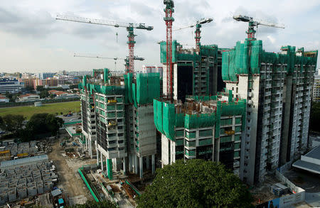 A general view of a construction site where locally transmitted Zika cases were first discovered in Singapore