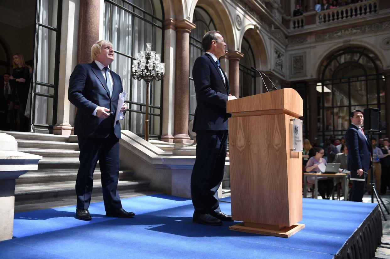 Boris Johnson alongside Sir Simon McDonald at the Foreign Office, July 2016 (Getty Images)