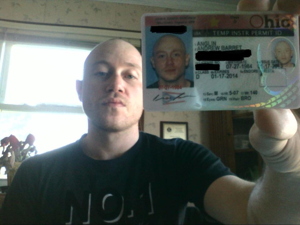 Daily Stormer publisher Andrew Anglin, who appears to be sensitive about his height, shows a driver's license that says he is 5 feet, 7 inches. (Photo: )