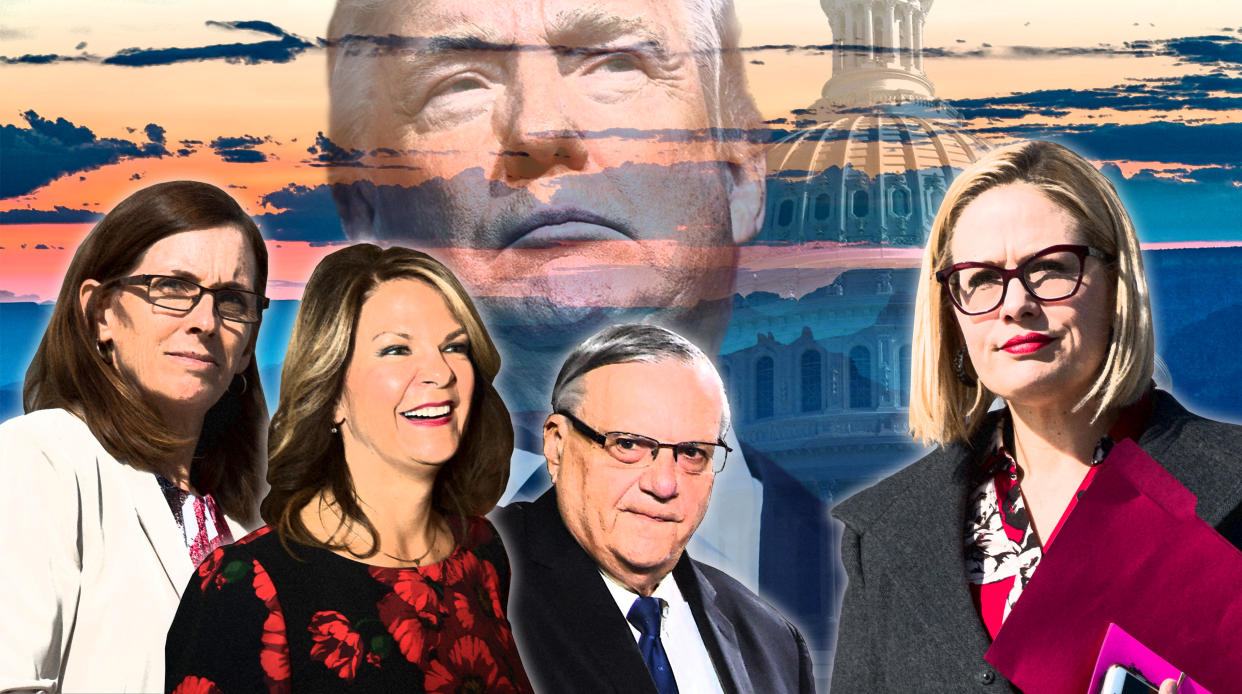 Rep. Martha McSally, Kelli Ward, Joe Arpaio and Rep. Kyrsten Sinema