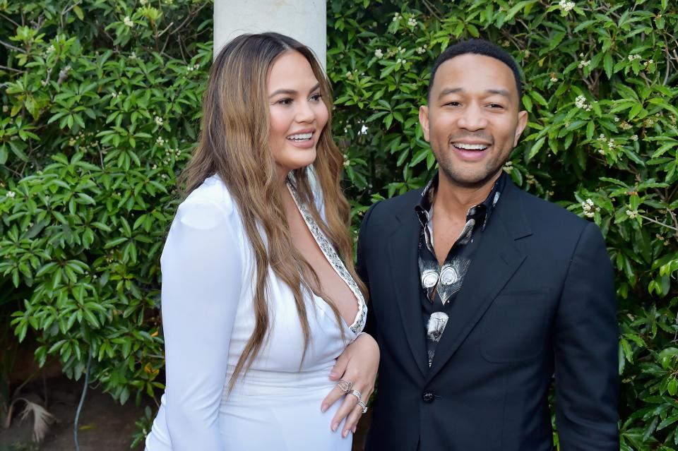 Chrissy Teigen had a surprise baby shower thrown for her, and Kim Kardashian, TK, and TK were all there for the festivities.