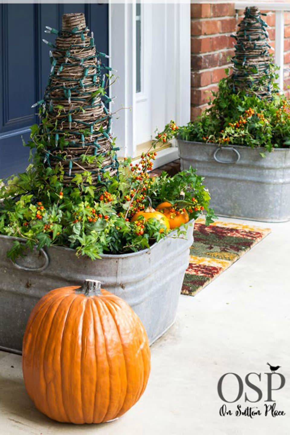 <p>Repurpose these vintage wash tubs for the perfect front door decor. </p><p><strong>Get the tutorial at <a href="https://www.onsuttonplace.com/diy-galvanized-wash-tub-planters/" rel="nofollow noopener" target="_blank" data-ylk="slk:On Sutton Place;elm:context_link;itc:0;sec:content-canvas" class="link ">On Sutton Place</a>.</strong> </p>