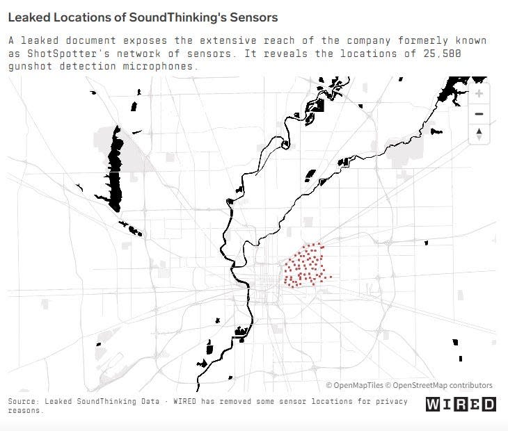 A screengrab of the map created by Wired.com.