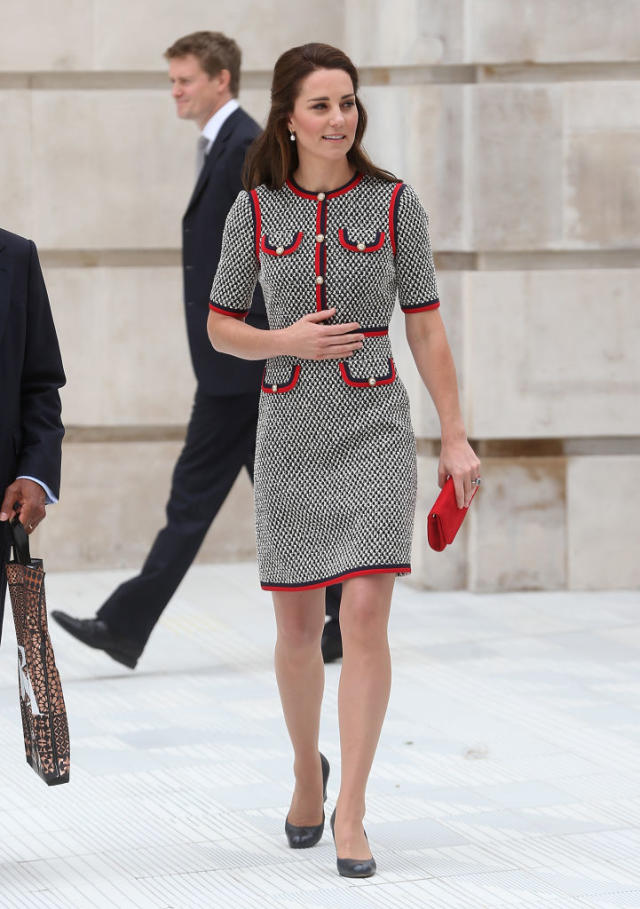 Kate Middleton Wears Gucci Tweed Dress in London