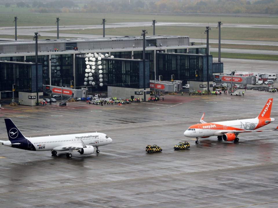 Lufthansa and EasyJet at Berlin's Brandenburg Airport