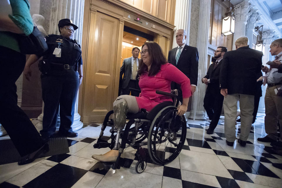 Duckworth on Capitol Hill in Washington. (J. Scott Applewhite/AP)