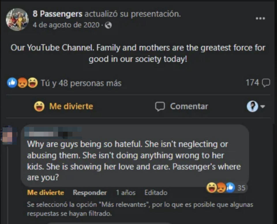 A screenshot of social media comments where users discuss a presenter's family values, with mixed sentiments