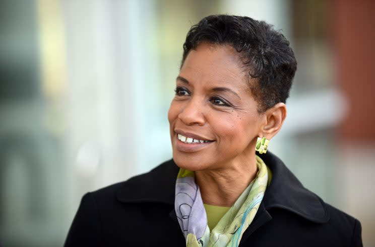 Congresswoman Donna Edwards, D-Md., met Maryland voters on their morning commutes, April 14, 2016