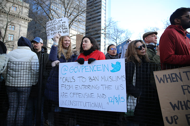 Protests against Trump’s travel ban hit the streets of NYC