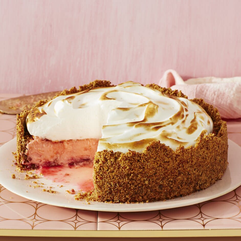 Pink Lemonade Meringue Cheesecake