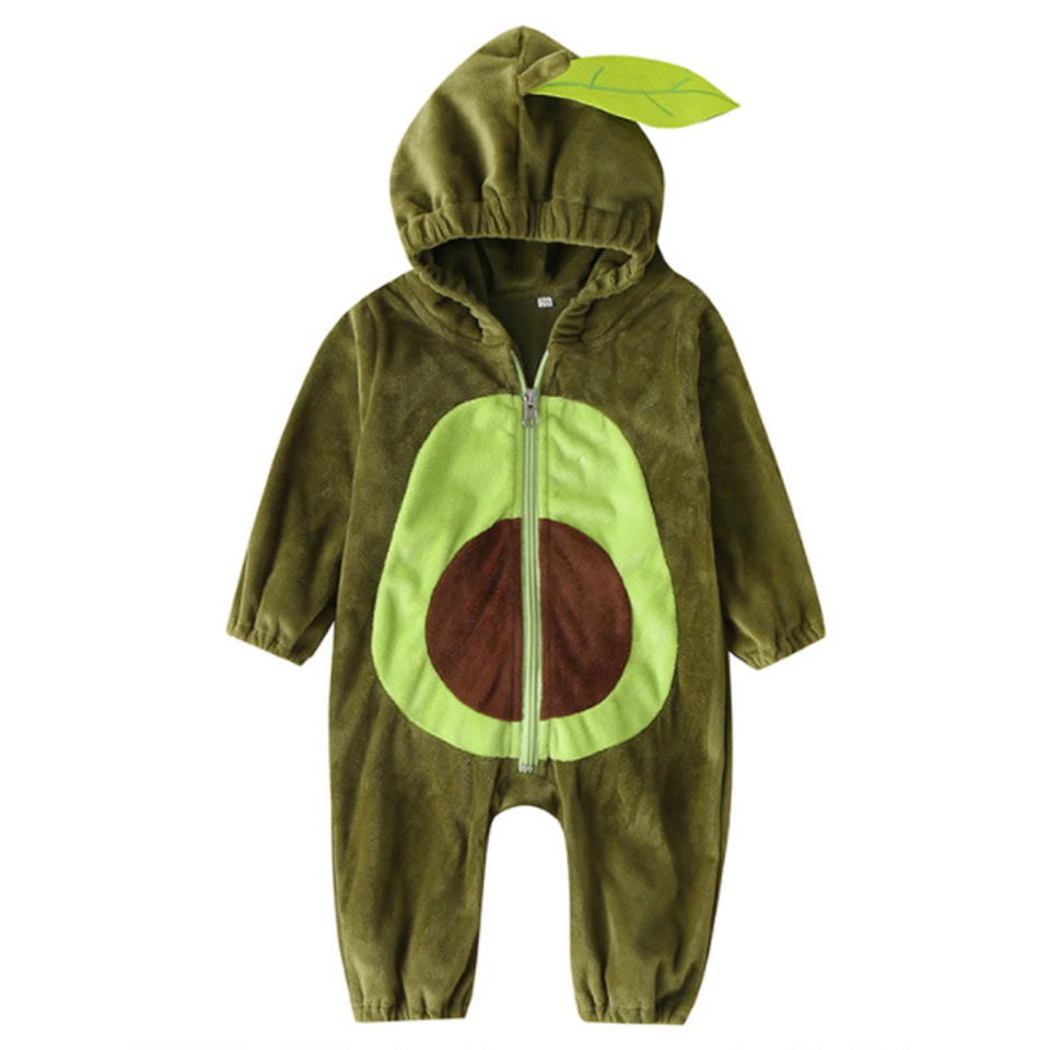 <p><a href="https://go.redirectingat.com?id=74968X1596630&url=https%3A%2F%2Fwww.walmart.com%2Fip%2FUnisex-Toddler-Baby-Halloween-Avocado-Costume-Velvet-Zipper-Hooded-Jumpsuit-Romper-Outfits%2F1295506451&sref=https%3A%2F%2Fwww.bestproducts.com%2Ffashion%2Fnews%2Fg1709%2Fbaby-halloween-costumes%2F" rel="nofollow noopener" target="_blank" data-ylk="slk:Shop Now;elm:context_link;itc:0;sec:content-canvas" class="link ">Shop Now</a></p><p>Baby Avocado Costume</p><p>walmart.com</p><p>$14.98</p>