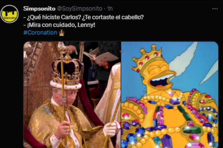 Los Simpson estuvieron presentes en los memes (Captura Twitter)