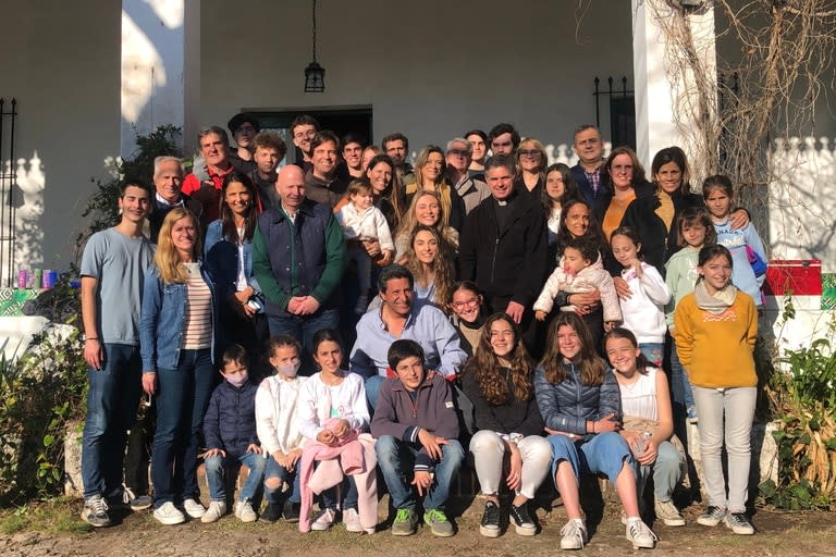 Ignacio Palma en el día que recibió como regalo el telescopio de parte de sus amigos y su familia