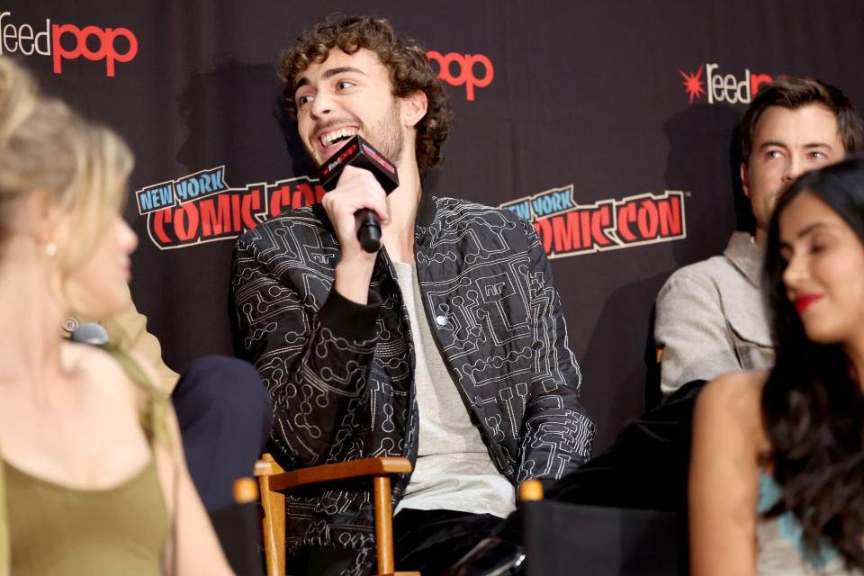 Ty Doran speaks onstage during a panel with Netflix's Manifest at New York Comic Con on October 08, 2022 in New York City.