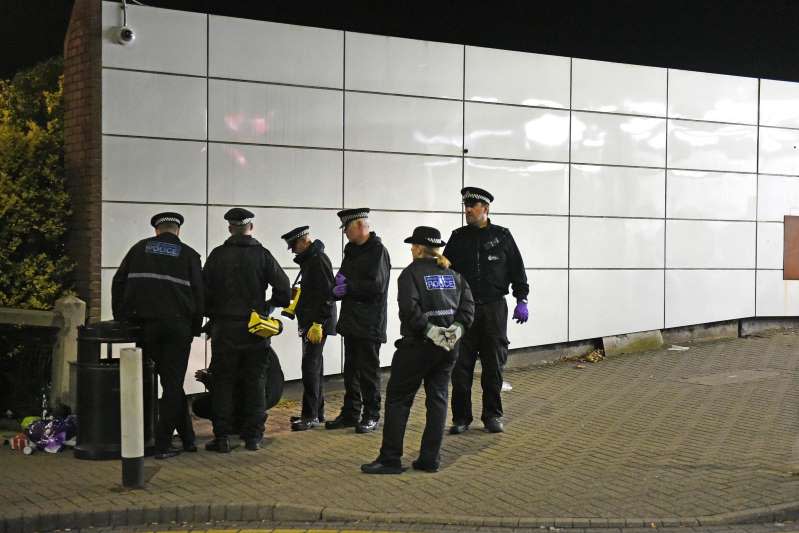 Police search outside Hillingdon Station (PA)