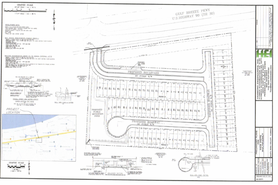 A 78-lot townhouse development planned for the Midway area.