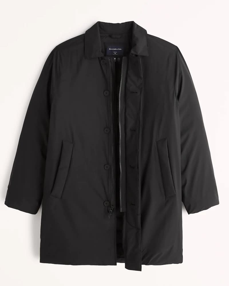 long sleeve black jacket with a front zipper