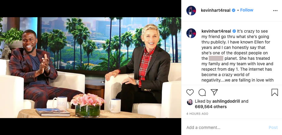 Kevin Hart and Ellen on The Ellen Show