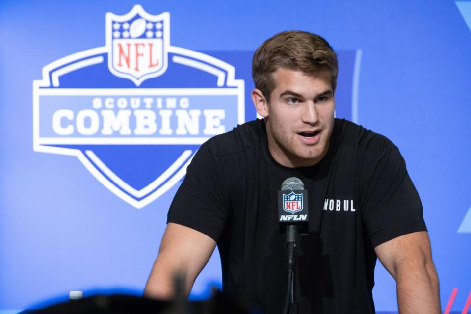 Watch: Notre Dame tight end Michael Mayer ‘crushing the gauntlet’ at NFL combine