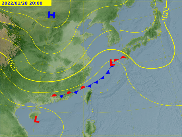 下週恐有一波冷空氣來襲。（圖／翻攝自氣象局官網）