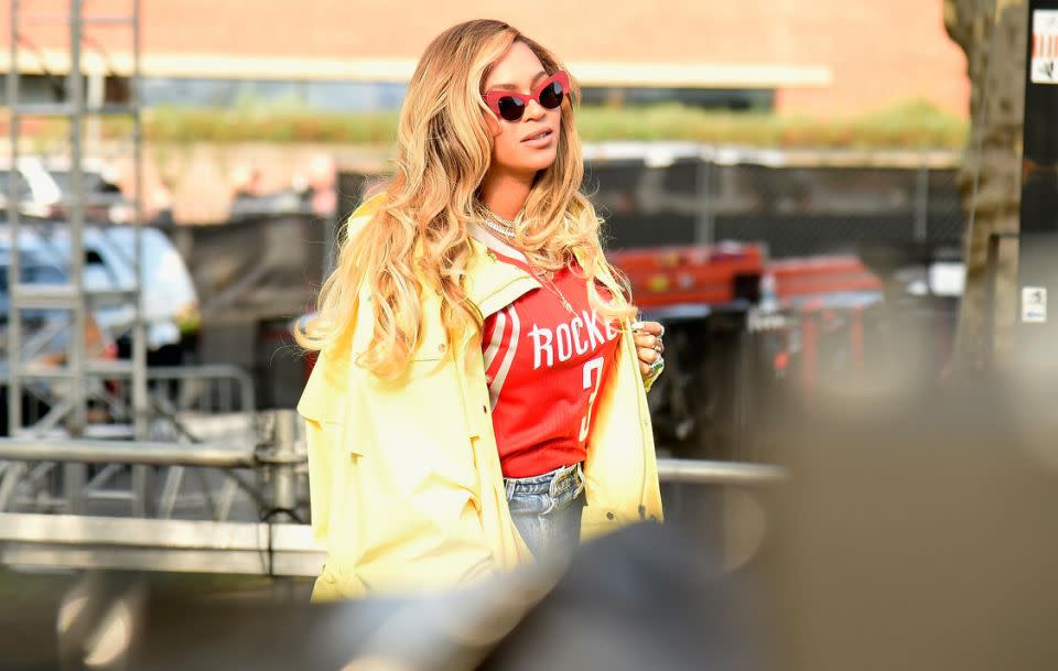 Beyonce looked as sassy as ever as she rocked up to the festival on Sunday. Source: Getty